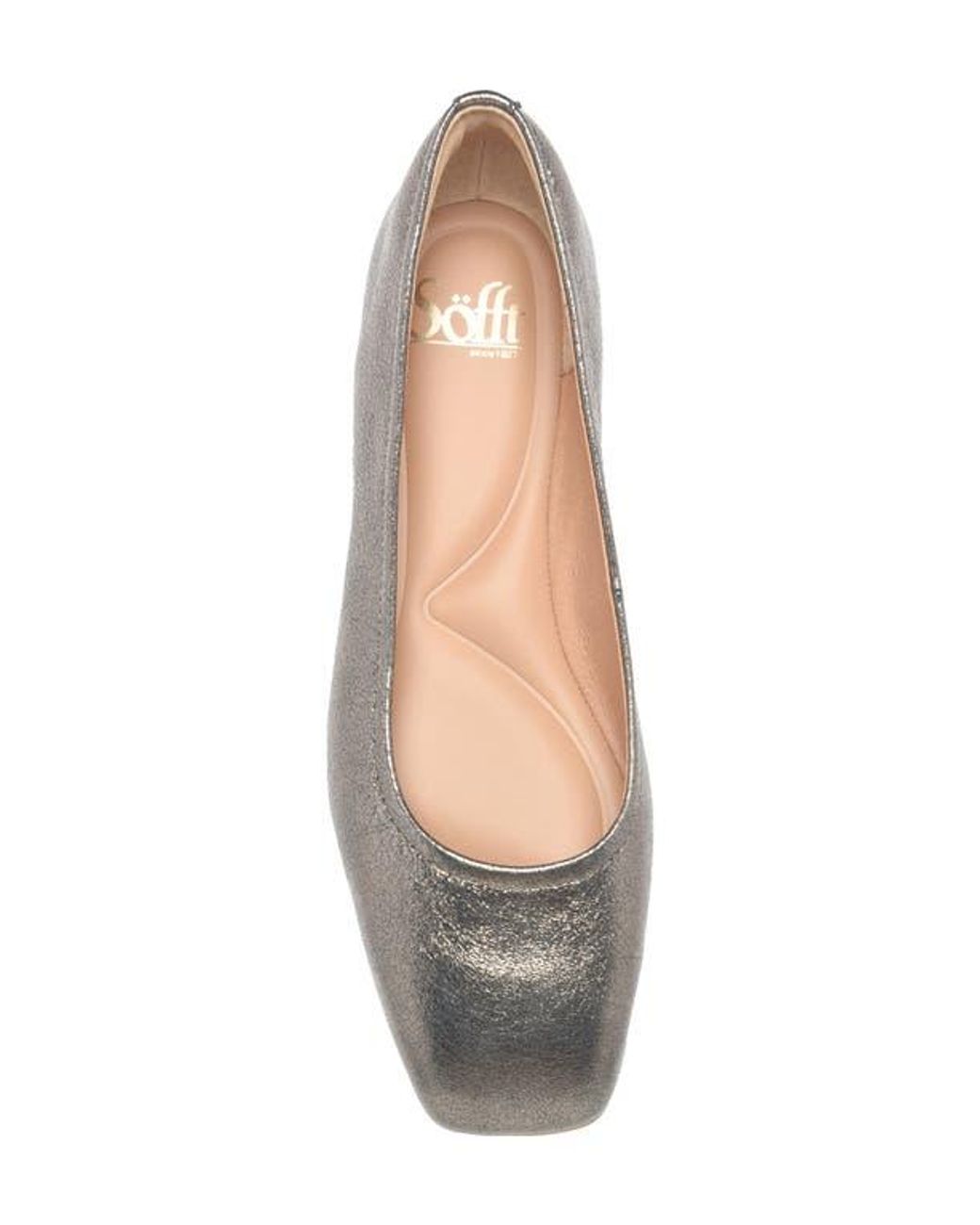 Söfft Gray Poppy Square Toe Flat