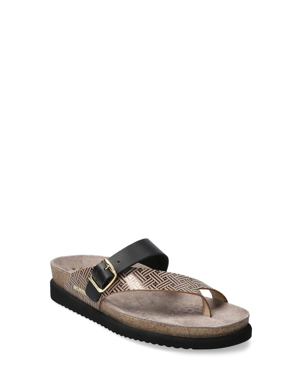 Mephisto Brown Helen Mix Toe Loop Sandal