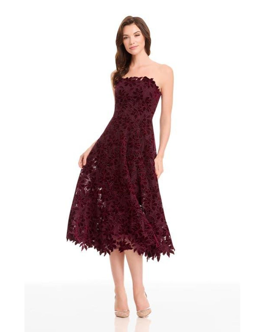strapless open back dress Dress The Population Amy One Shoulder Gown - Lavender main image 0