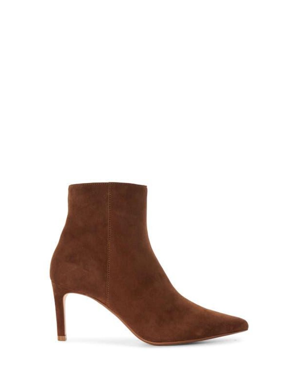 Dune Brown Obsessively Pointed Toe Bootie