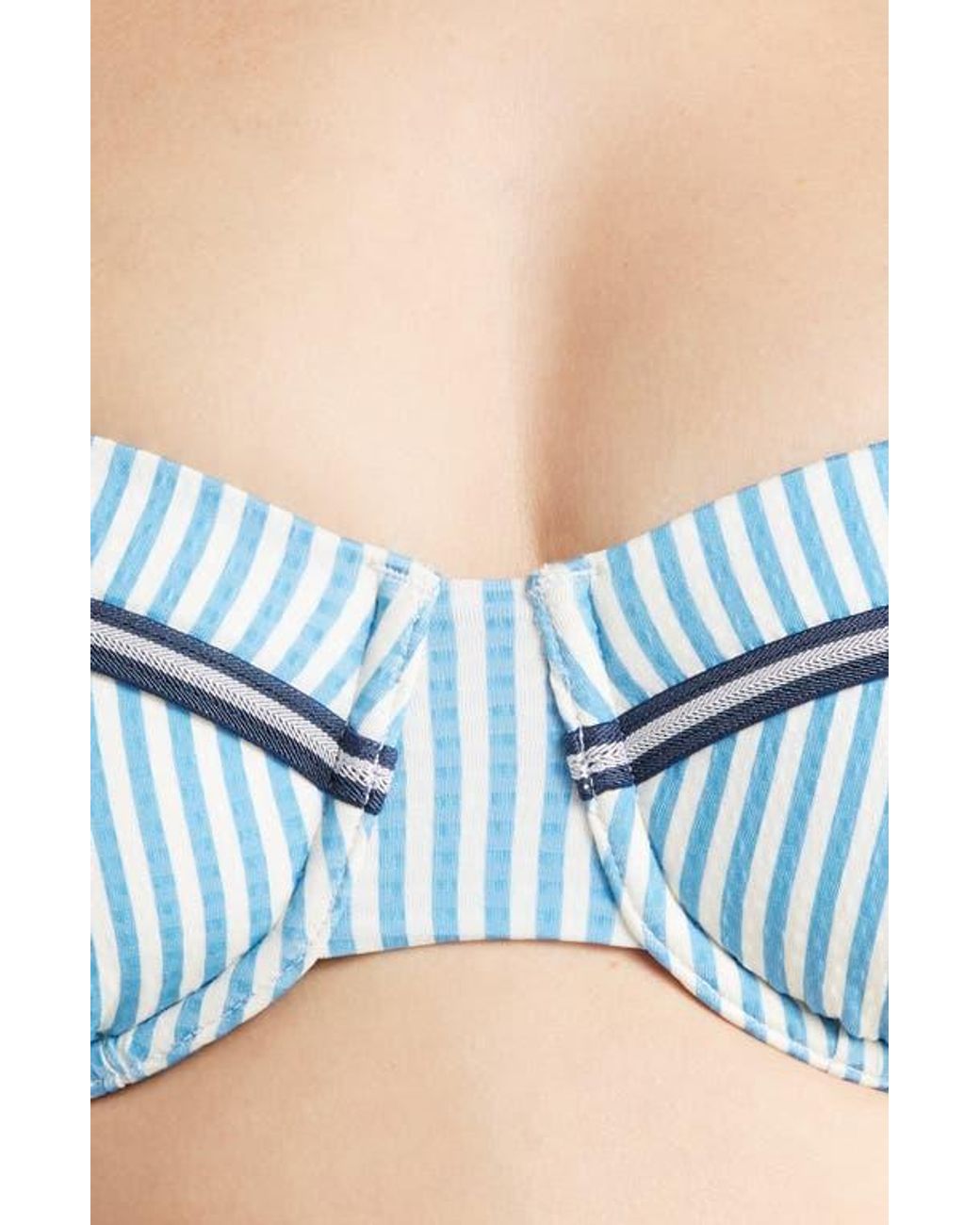 Solid & Striped Blue Juliette Bikini Top