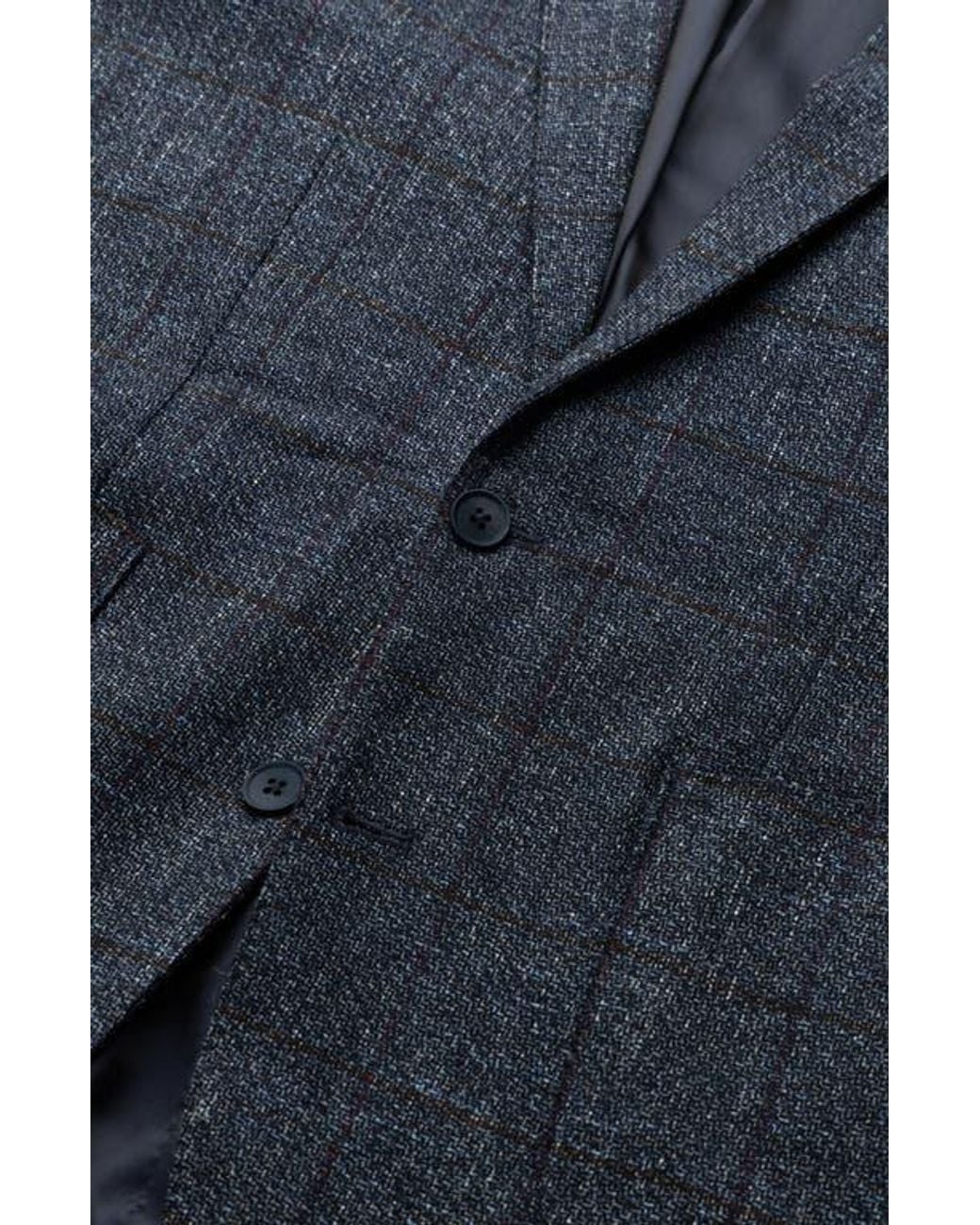 Rodd & Gunn Blue Selwyn Island Windowpane Check Wool & Cotton Blend Sport Coat for men
