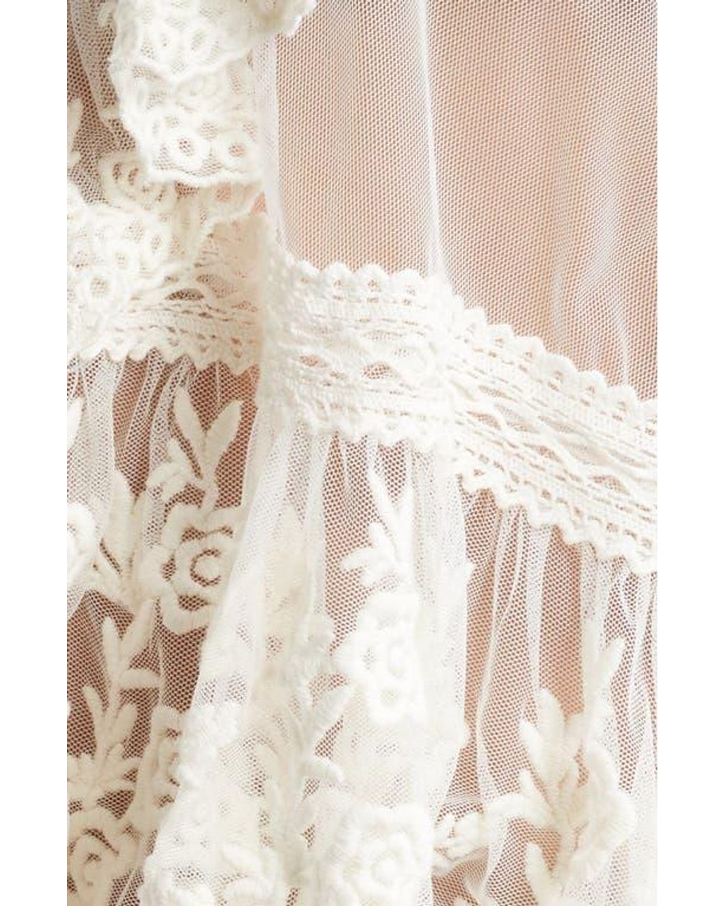 Free People Sofia Embroidered Mesh Tank Top in White | Lyst