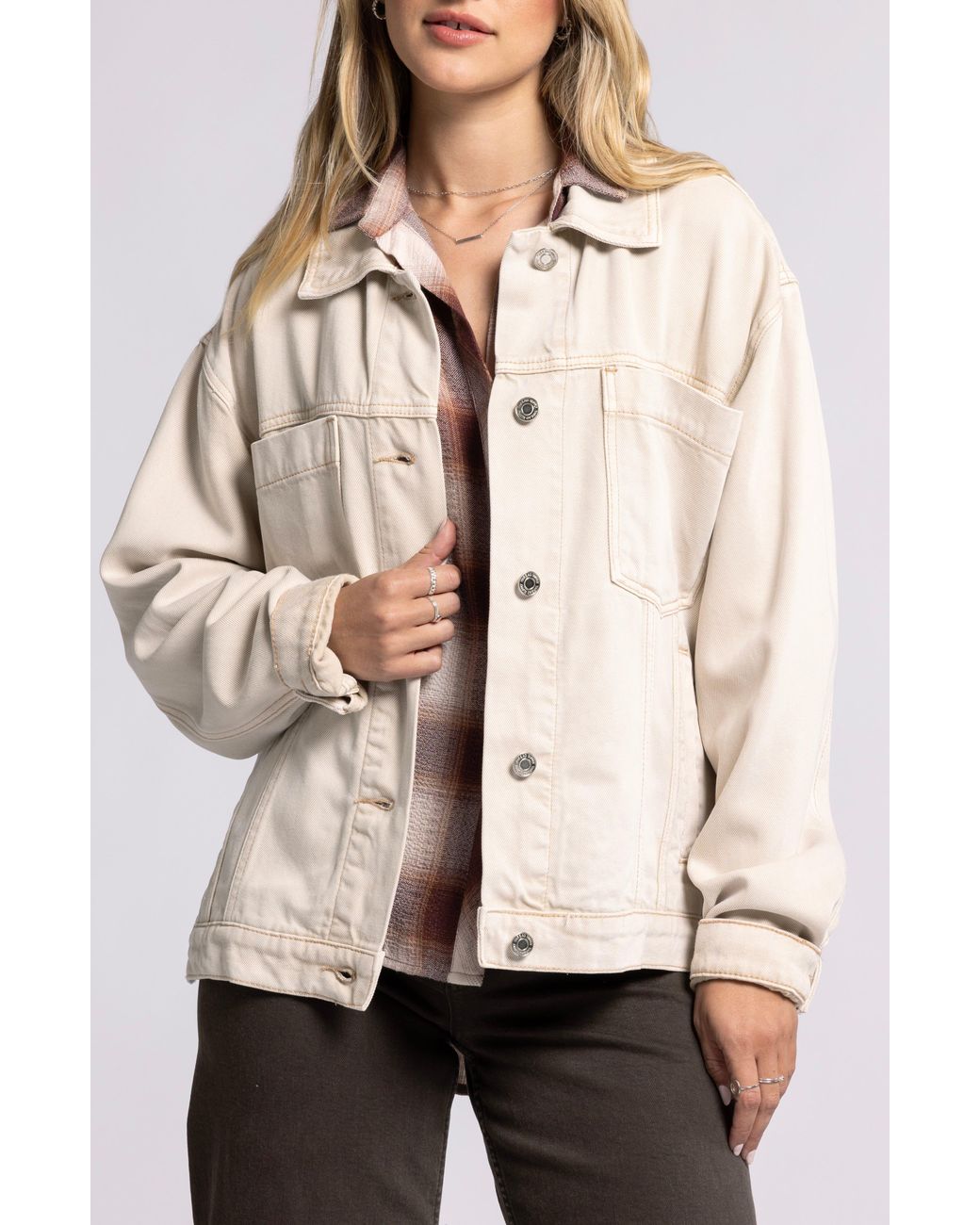 Thread & Supply Natural Cordell Denim Trucker Jacket