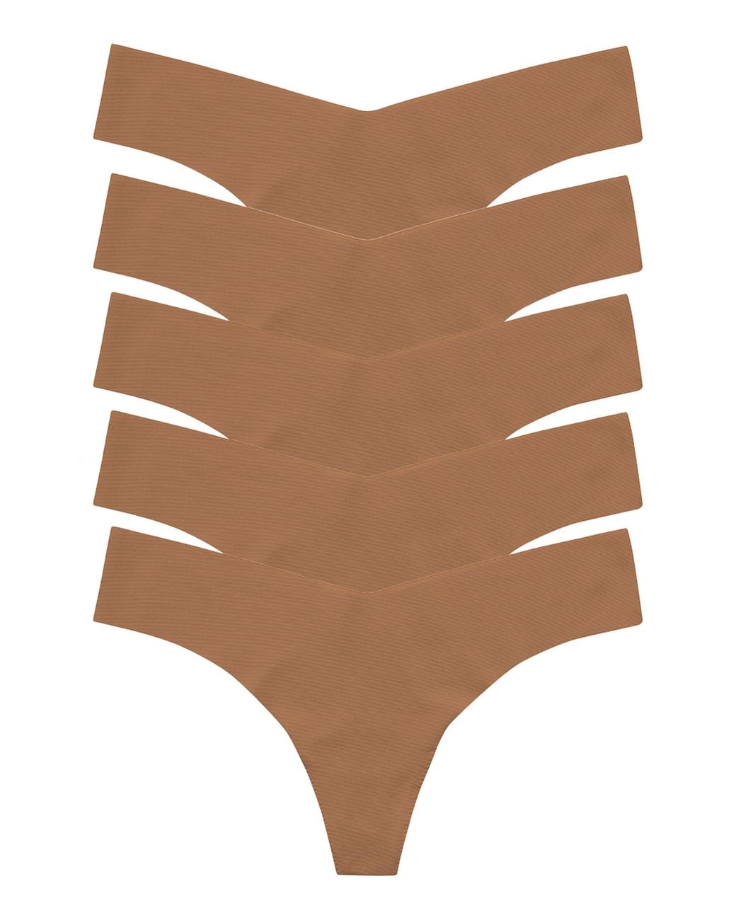Commando Brown Classic Solid Thong 5-Pack
