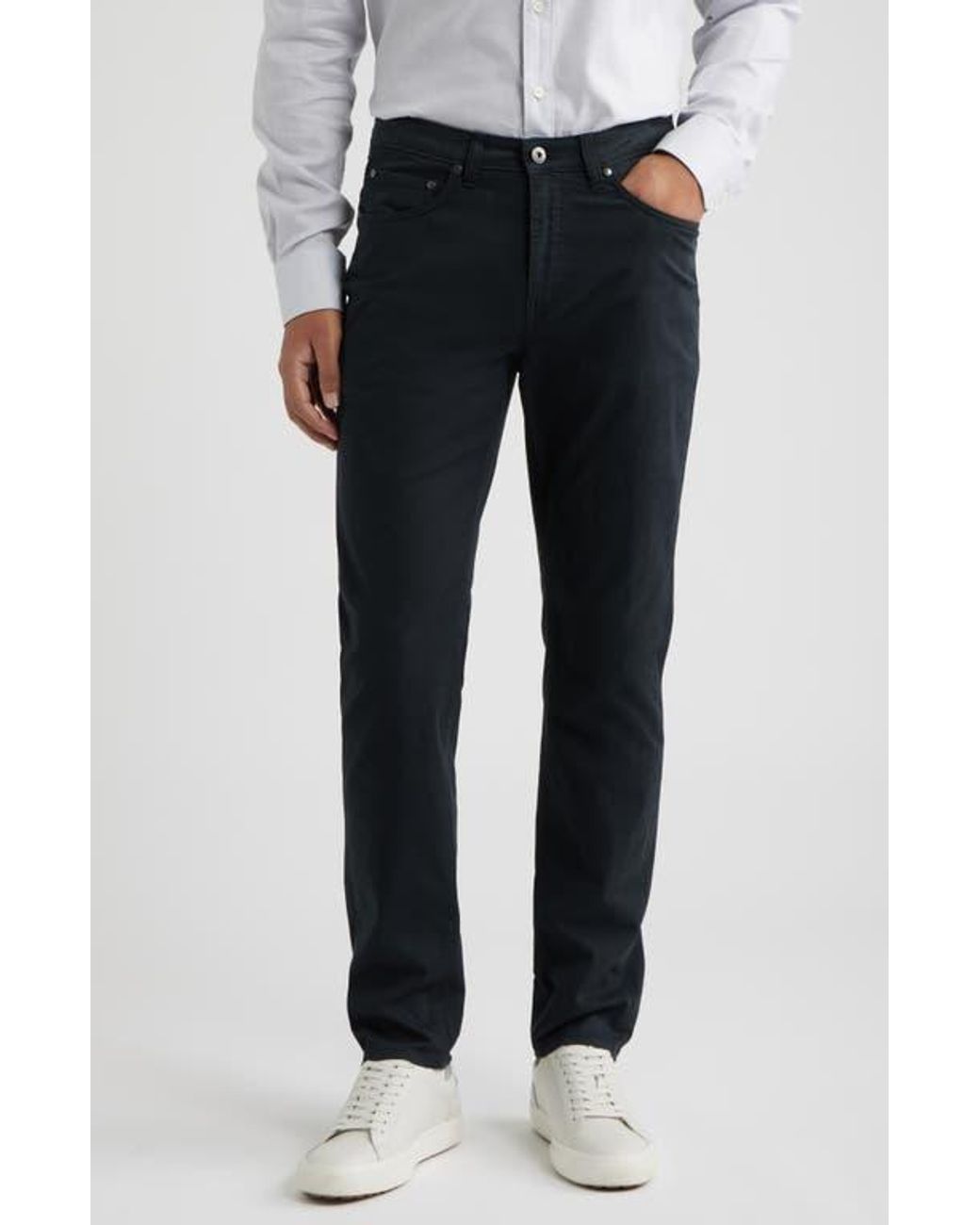 Bugatchi Blue Stretch Cotton Pants for men
