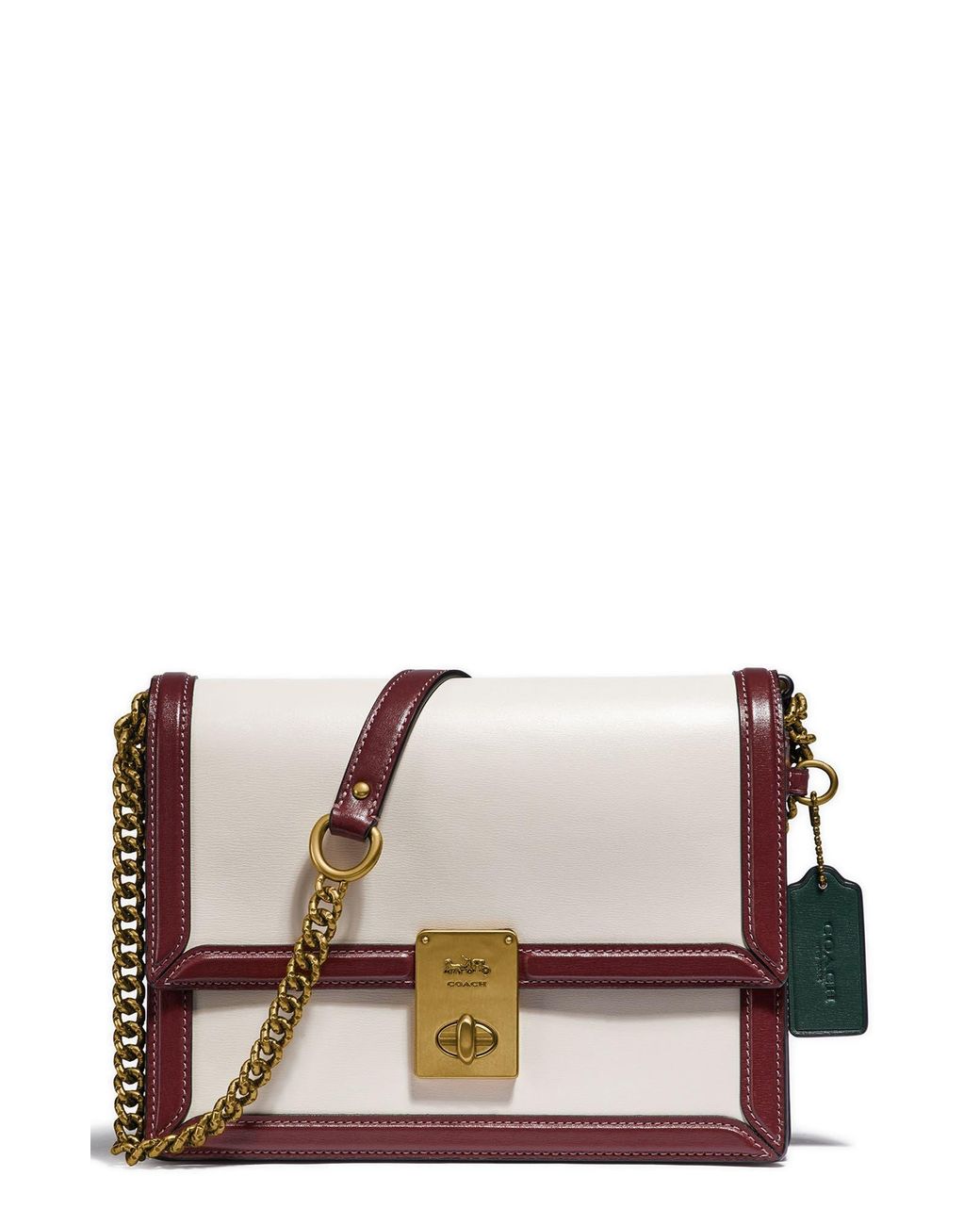 COACH Hutton Colorblock Leather Shoulder Bag Lyst