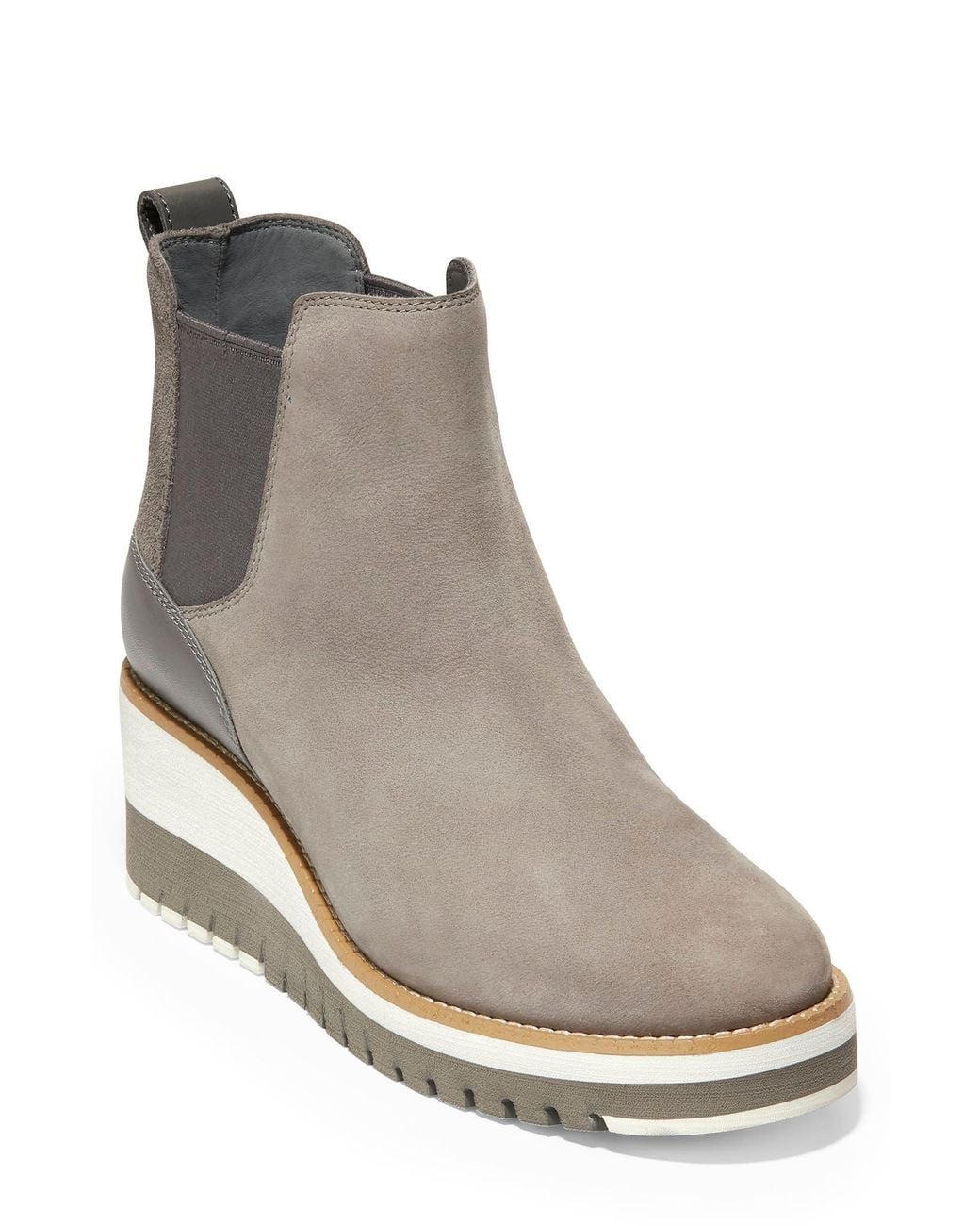 Cole Haan Zerogrand Waterproof City Wedge Chelsea Boot in Brown Lyst