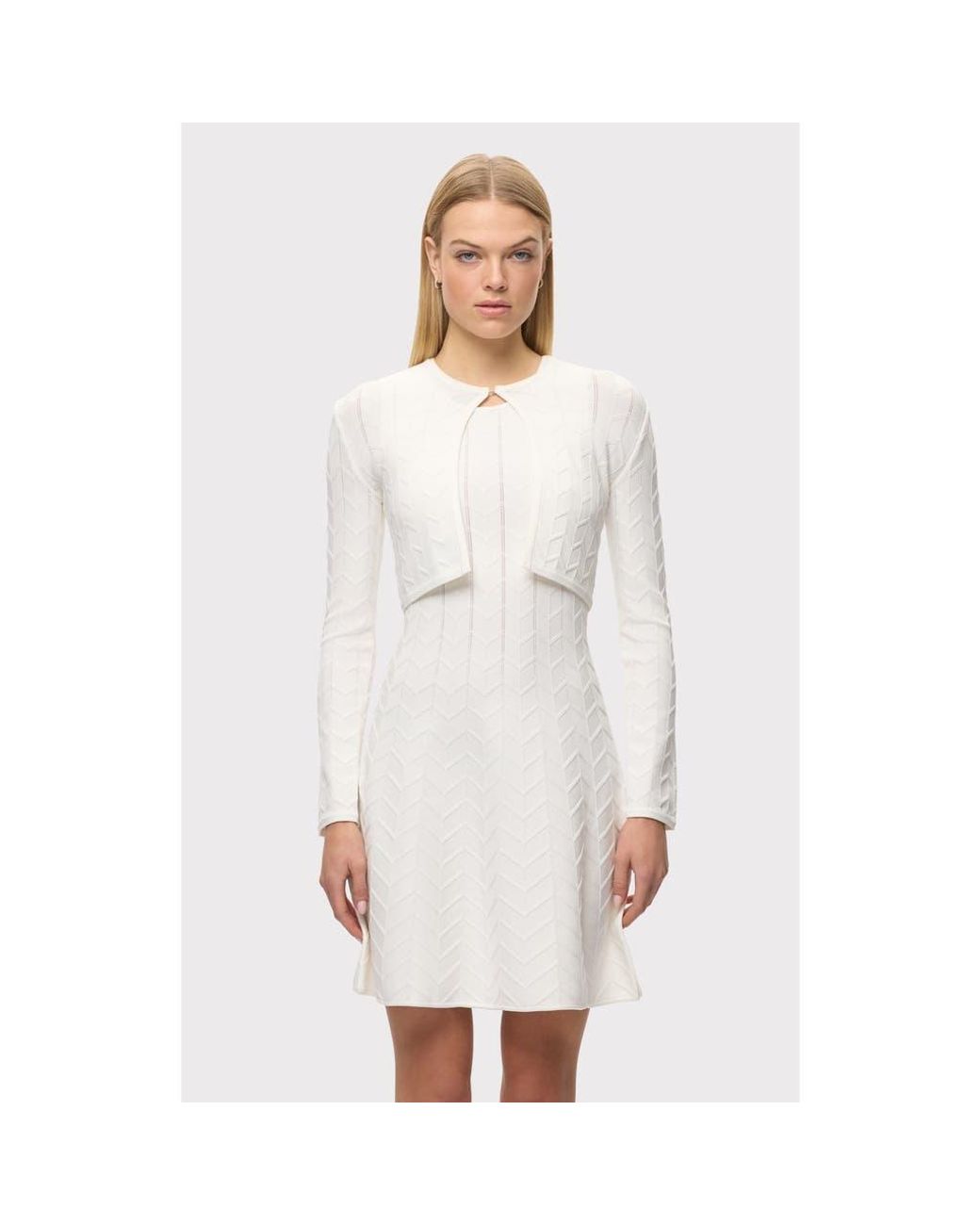 Hervé Léger White The Ellis Jacket