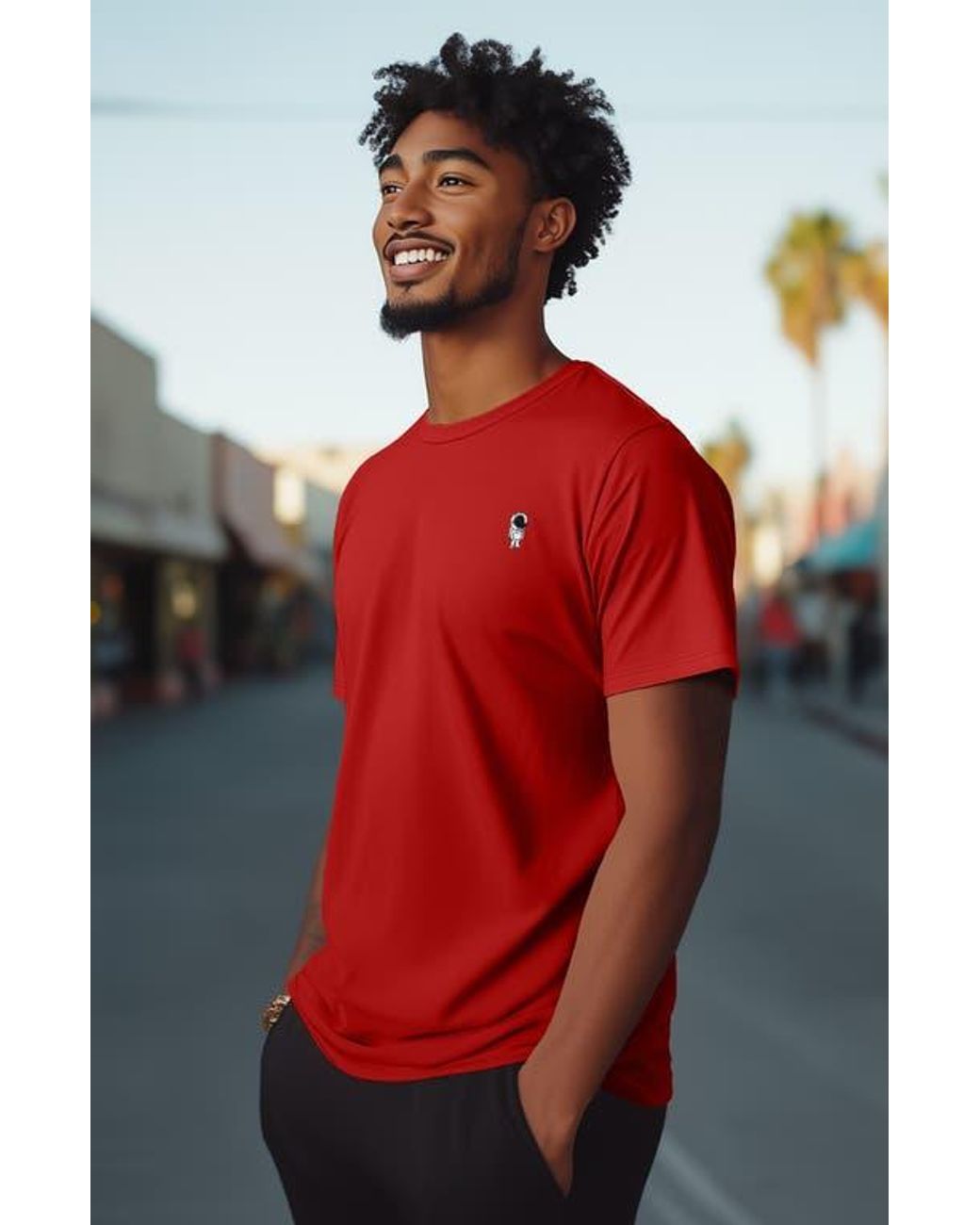 Alix Red Astronaut Tee for men
