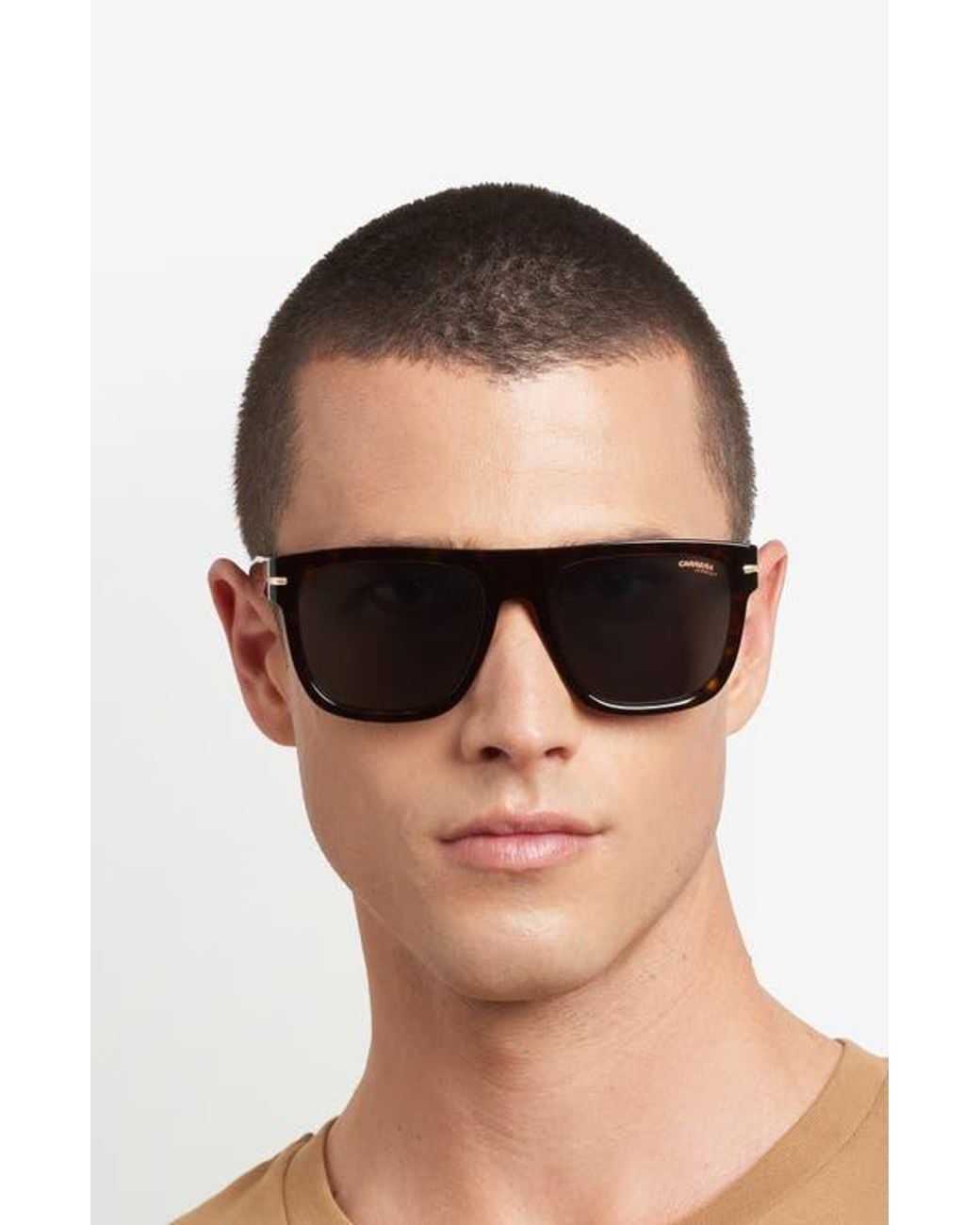 Carrera Green 57Mm Rectangular Sunglasses for men