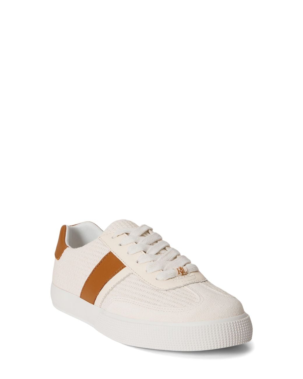 Ralph Lauren White Braylee Lace-up Sneakers