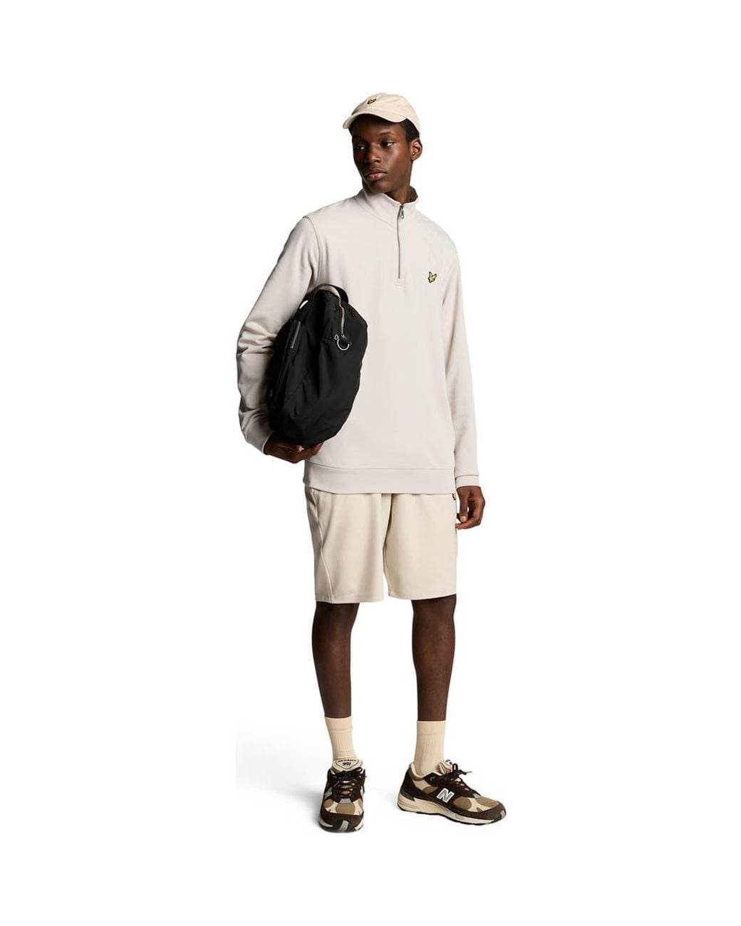 Lyle & Scott Natural Loopback Quarter Zip Sweat for men