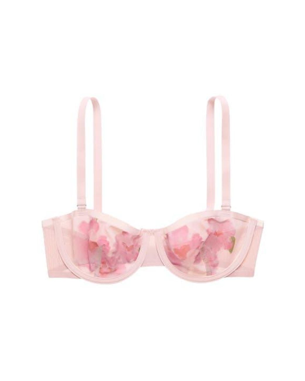 CUUP Pink The Balconette Mesh Underwire Bra