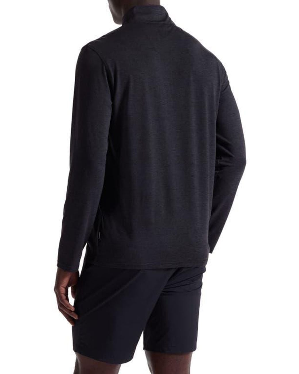 Bugatchi Blue Quarter Zip Pullover for men