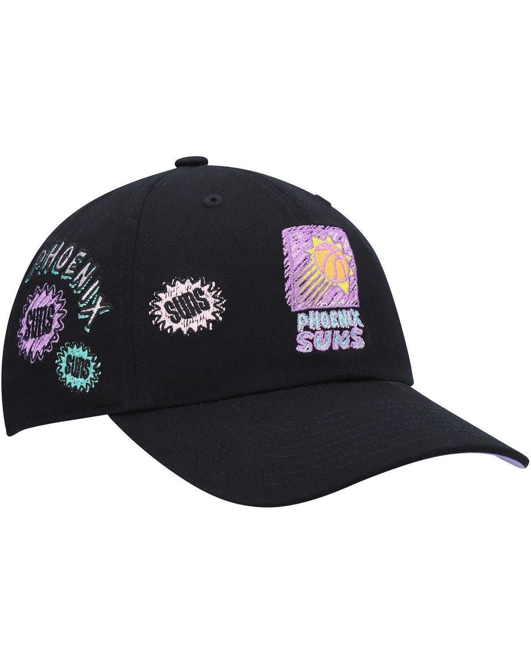 Mitchell & Ness Phoenix Suns Sidewalk Sketch Slouch Adjustable Hat At ...