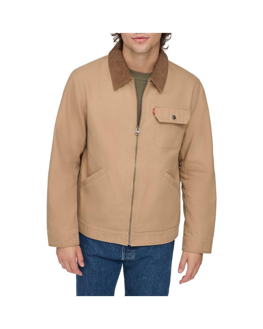Levi's Natural Lightweight Cotton Twill Utility Jacket for men