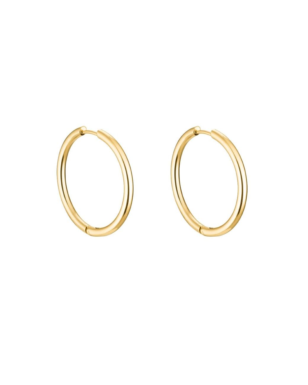 Hey Harper Metallic Small Thin Ruby Earrings