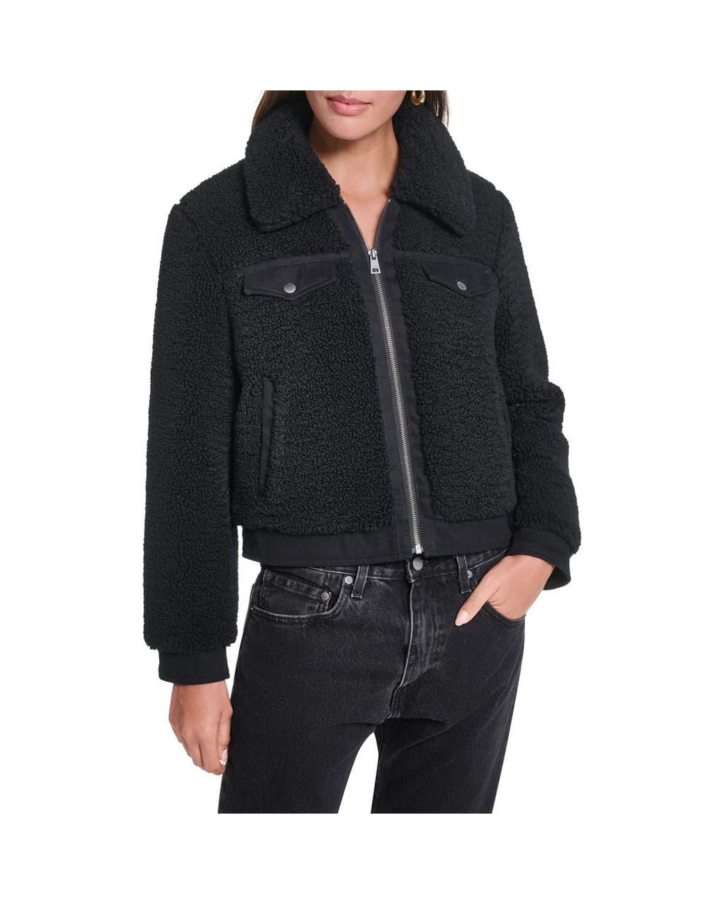 Levi's Black Fleece & Denim Bomber Jacket