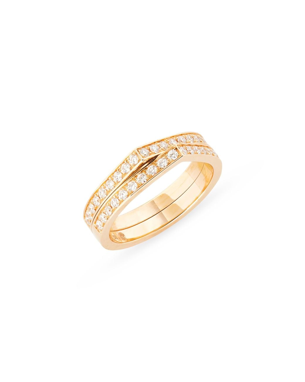Repossi Metallic Antifer 2-Row Diamond Pavé Ring