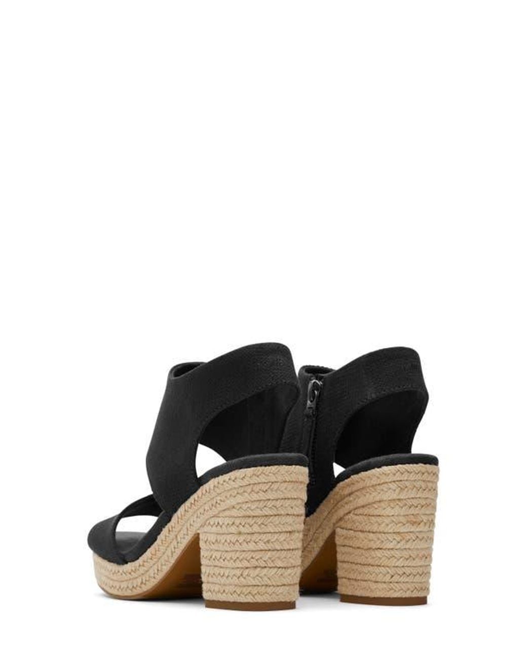 TOMS Black Majorca Platform Sandal