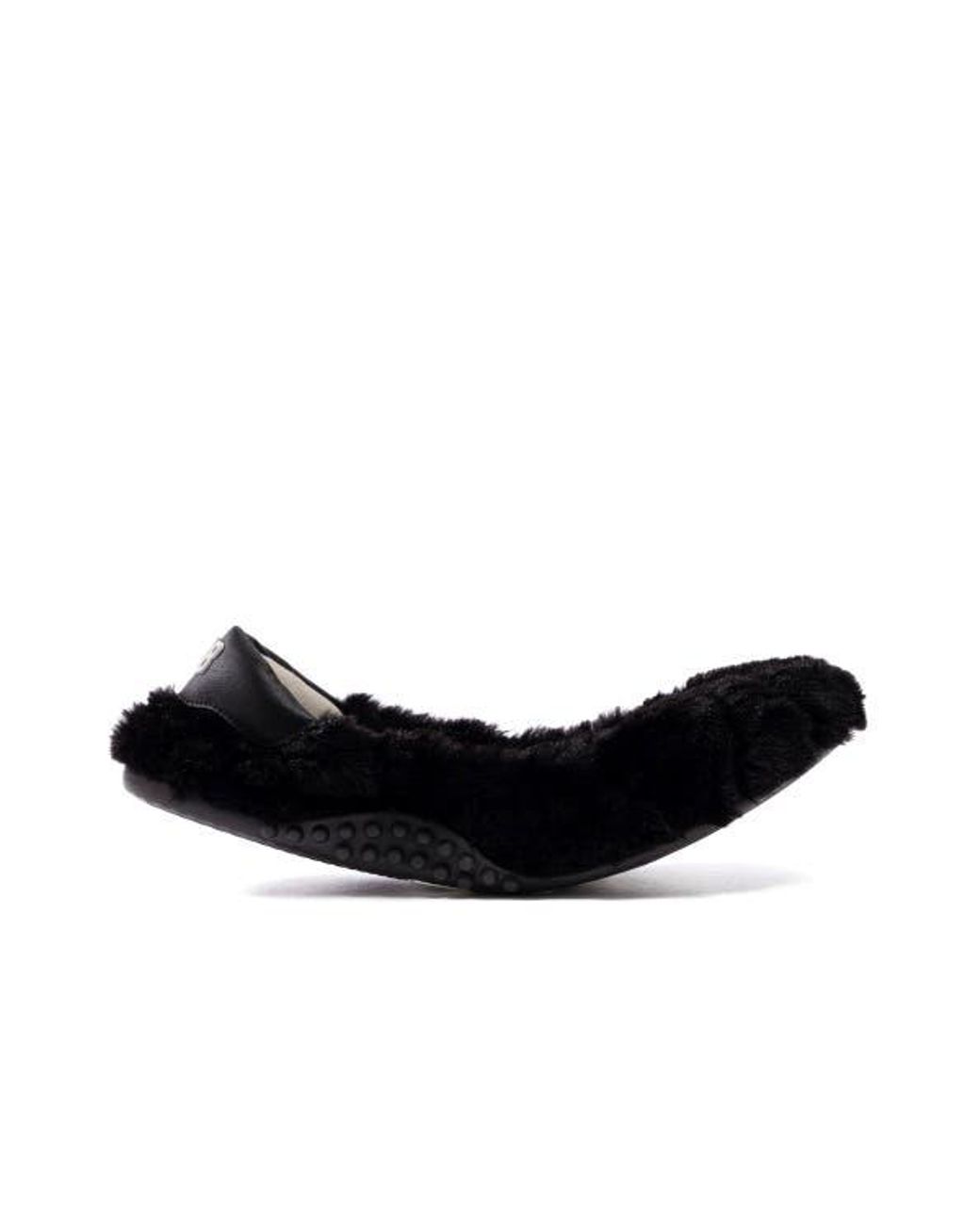 P448 Black Stella Teddy Ballet Flat