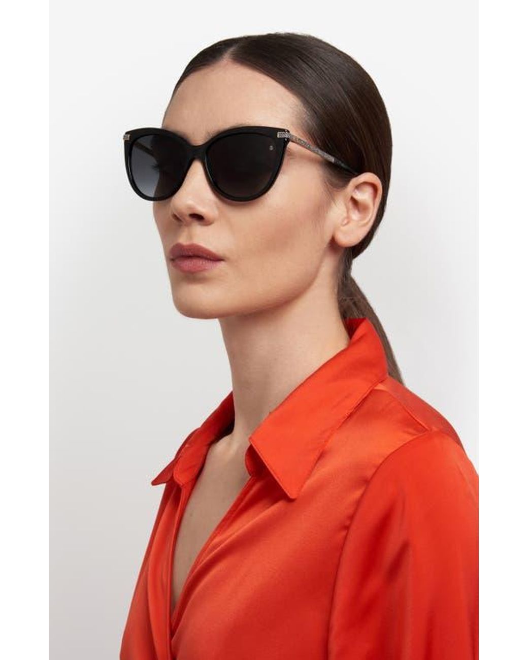 Stuart Weitzman Black 57Mm Gradient Butterfly Sunglasses