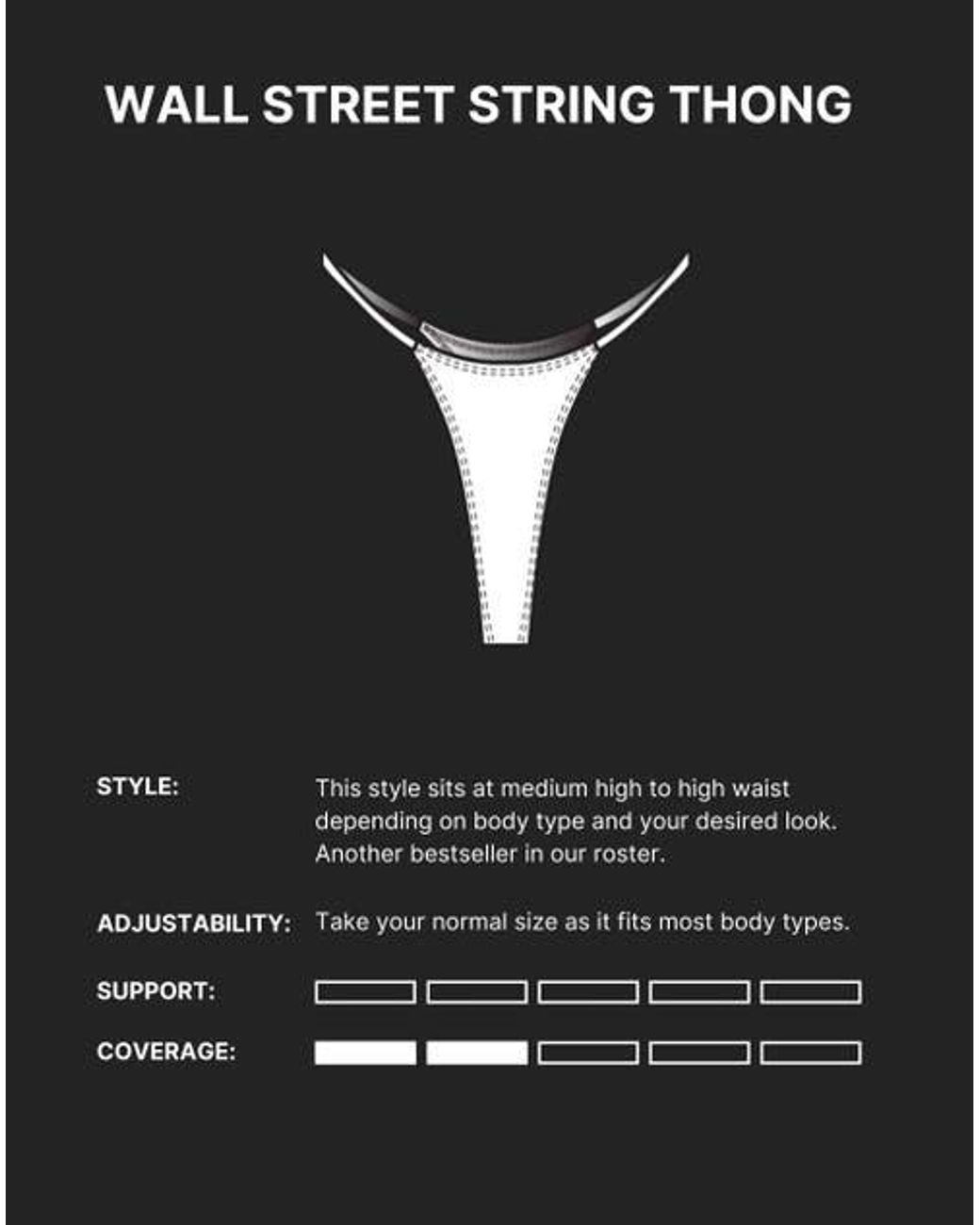 Minimale Animale Brown Wall Street Thong Bikini Bottom