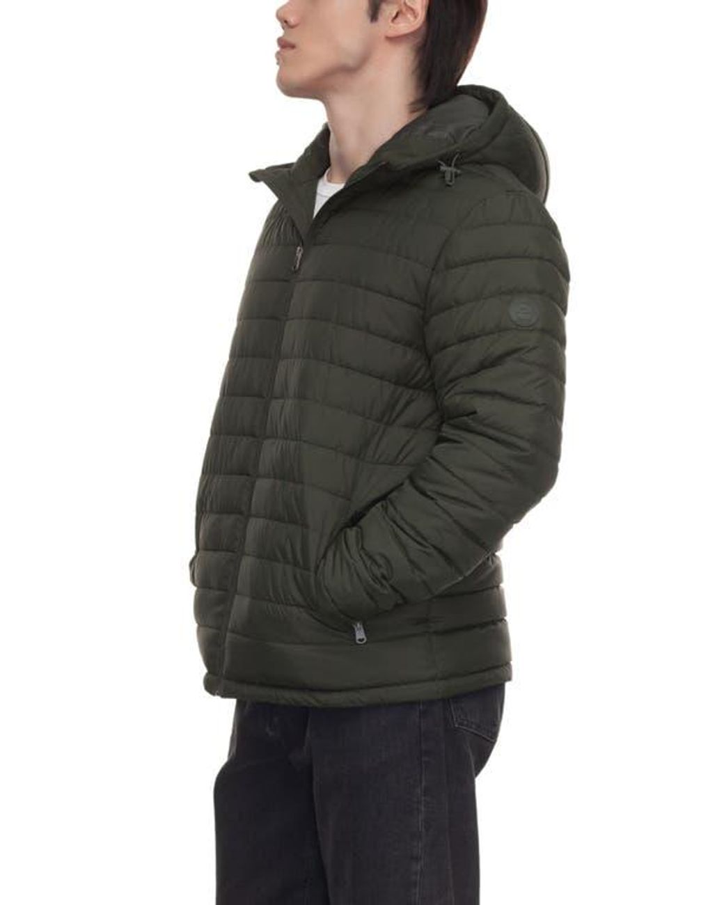 Rokka&Rolla Gray Midweight Puffer Jacket for men
