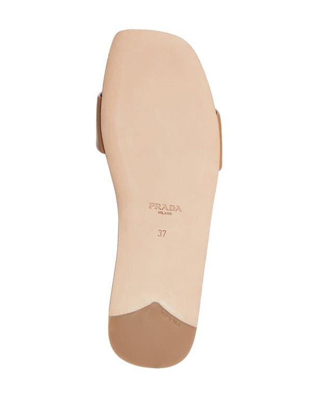 Prada Triangle Logo Slide Sandal | Lyst