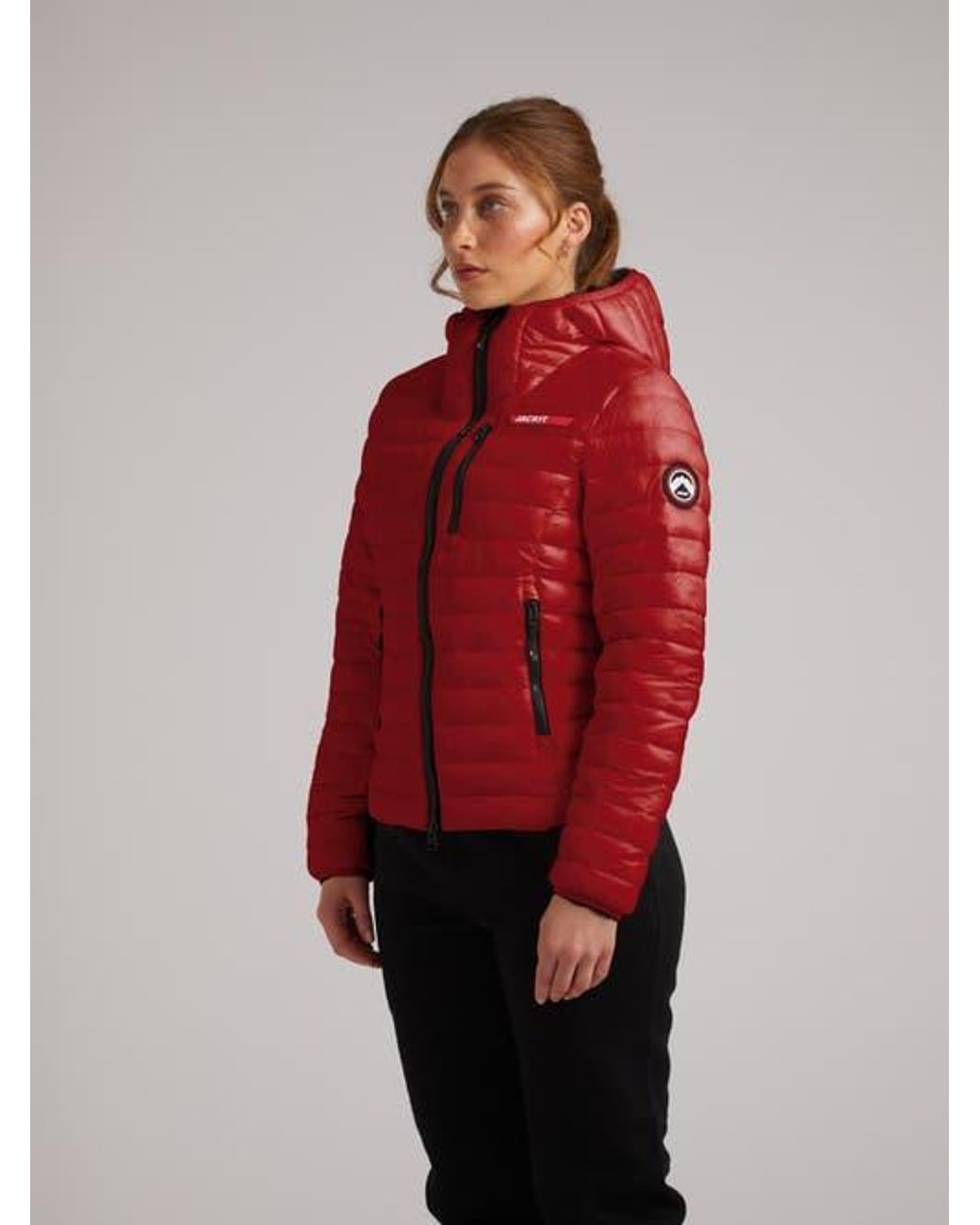 Jacket Red Satell1Te Padded Hooded Jacket