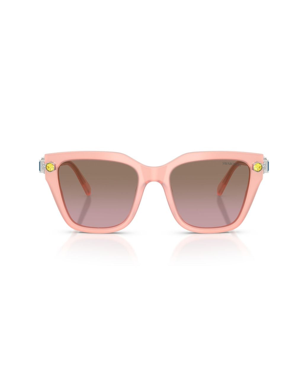 Swarovski Pink 53Mm Irregular Sunglasses