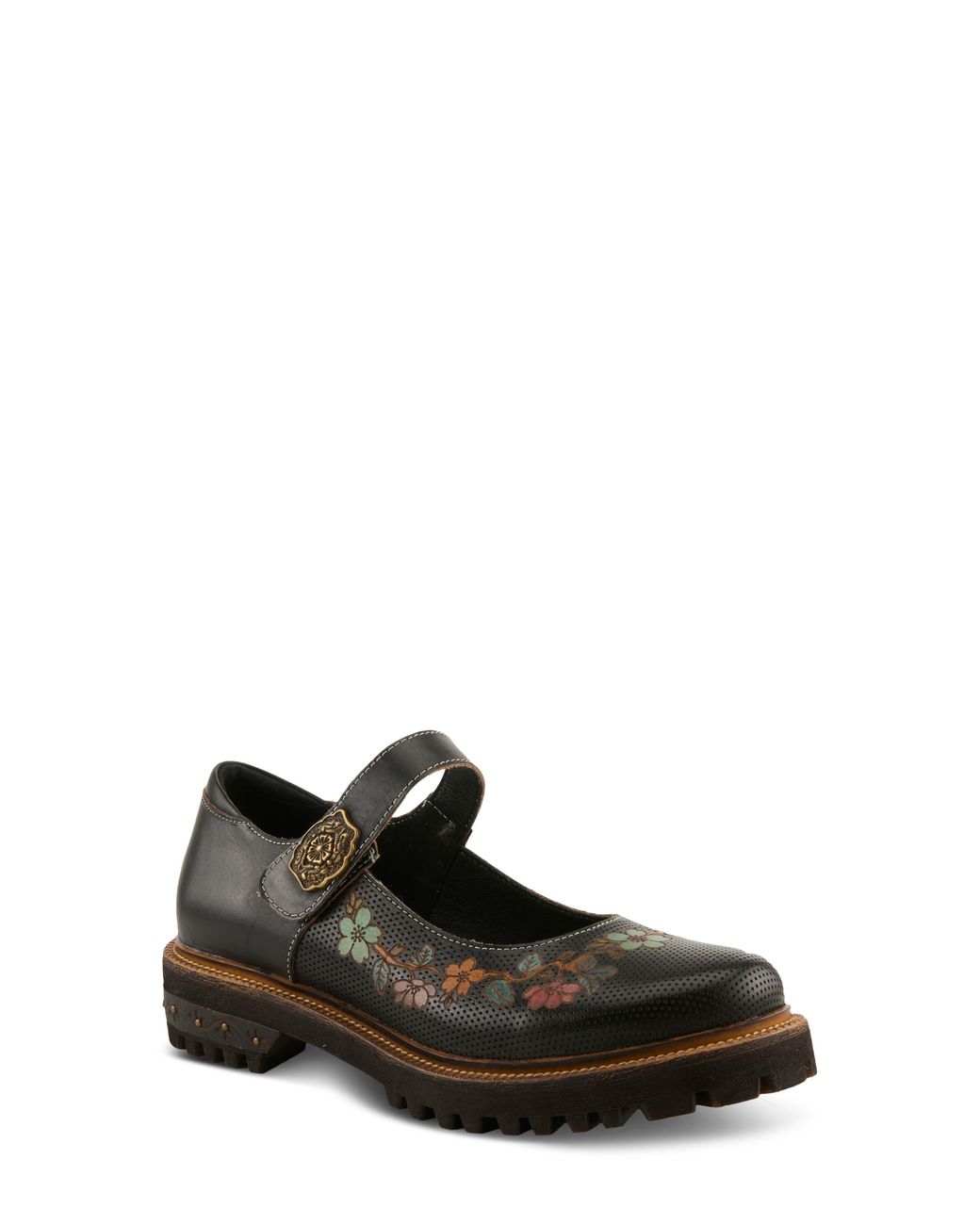 Spring Step Black Danuella Platform Mary Jane