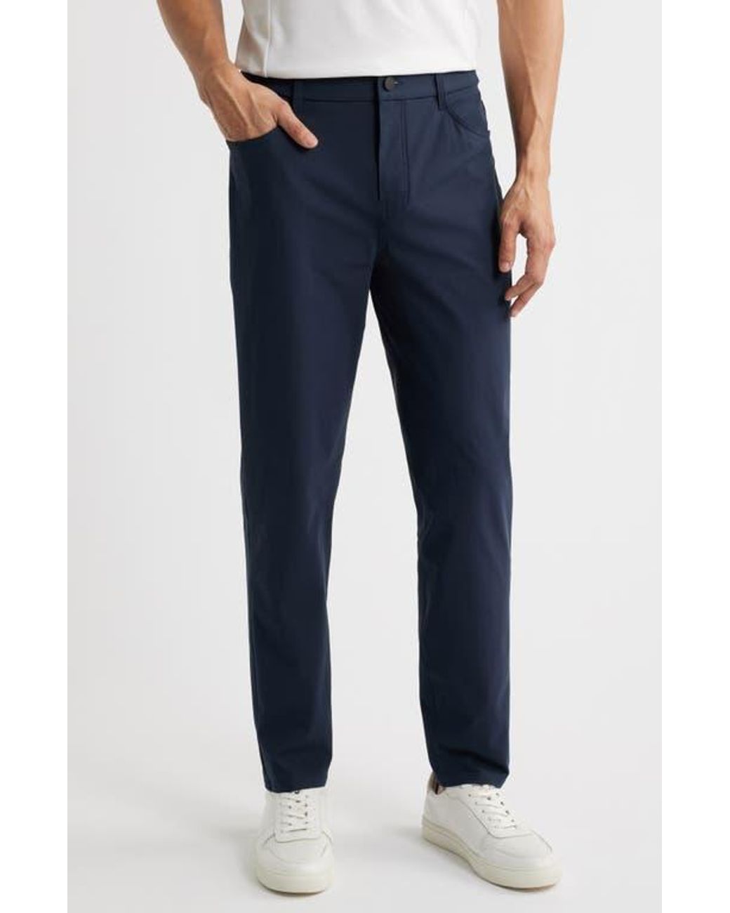 Zella Blue Driver Slim Fit Five Pocket Pants for men