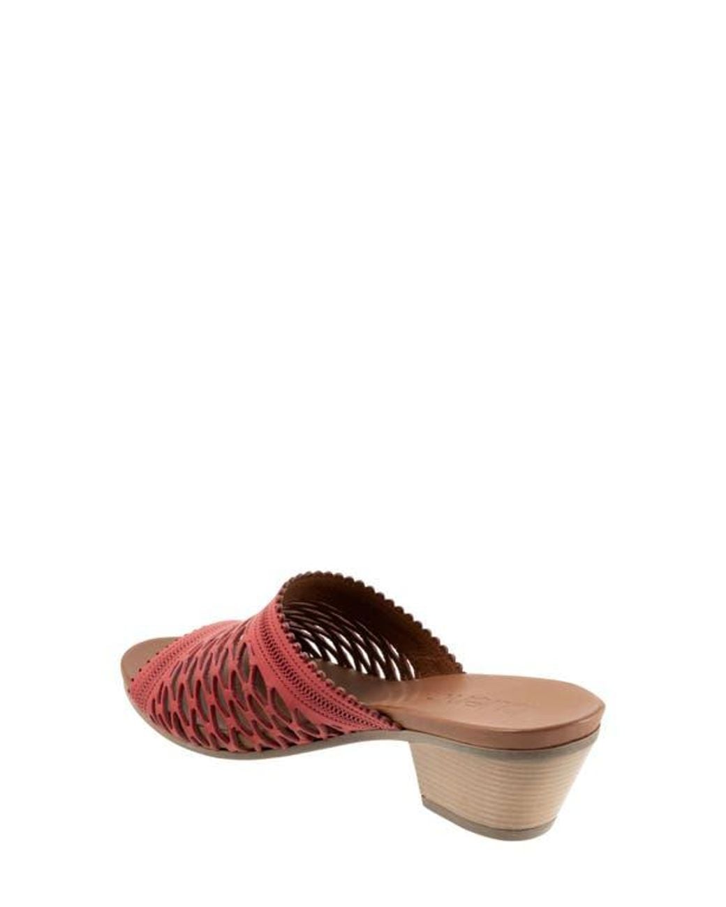 BUENO Red Lillian Block Heel Sandal