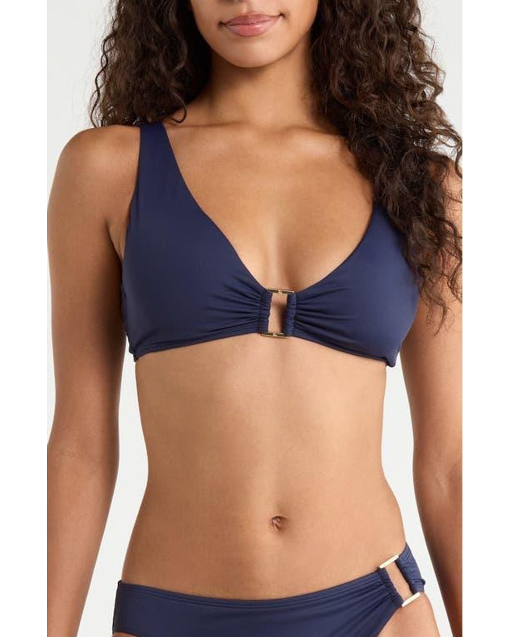 Ralph Lauren Blue Ring Bikini Top