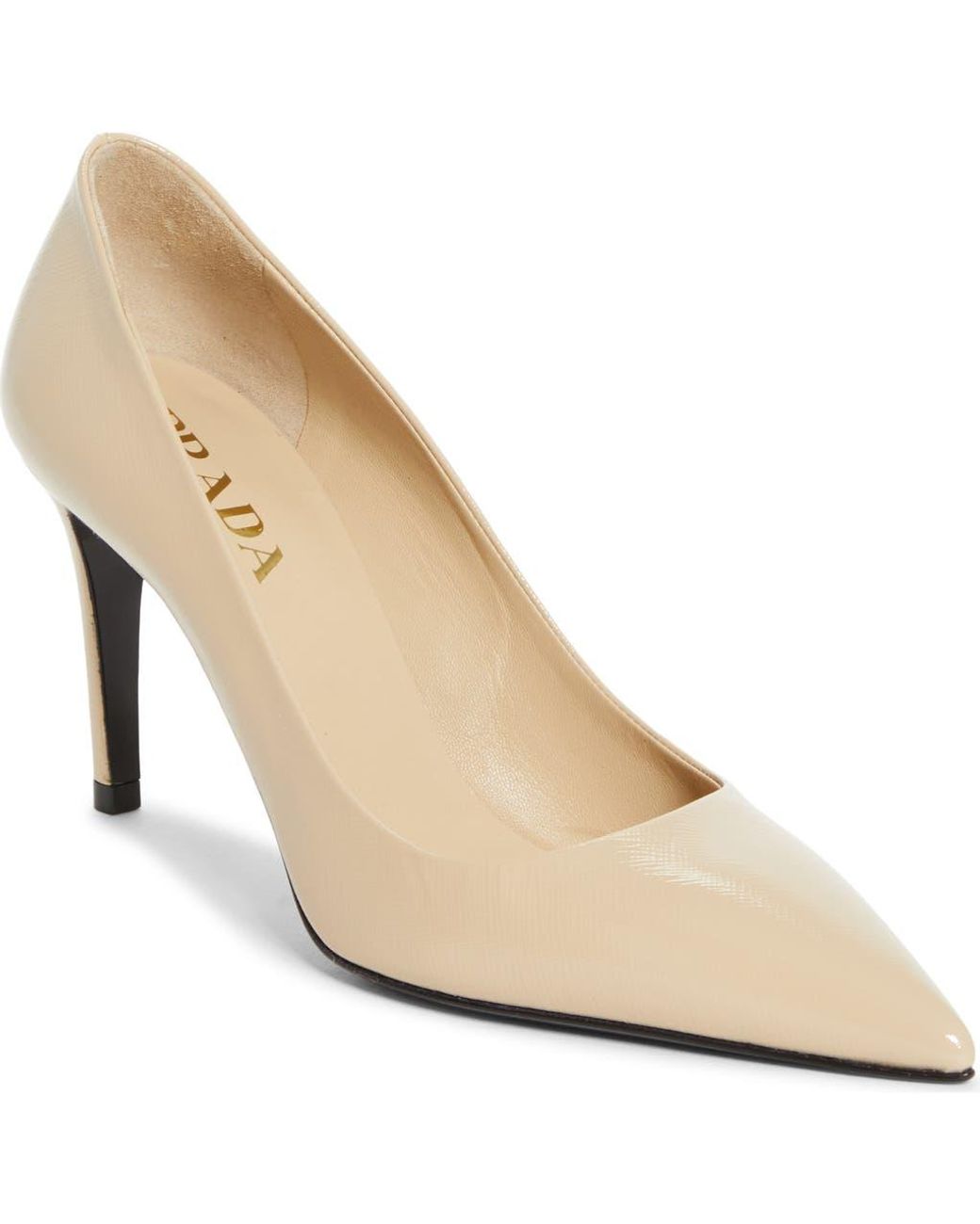 Prada Natural Saffiano Leather Pump