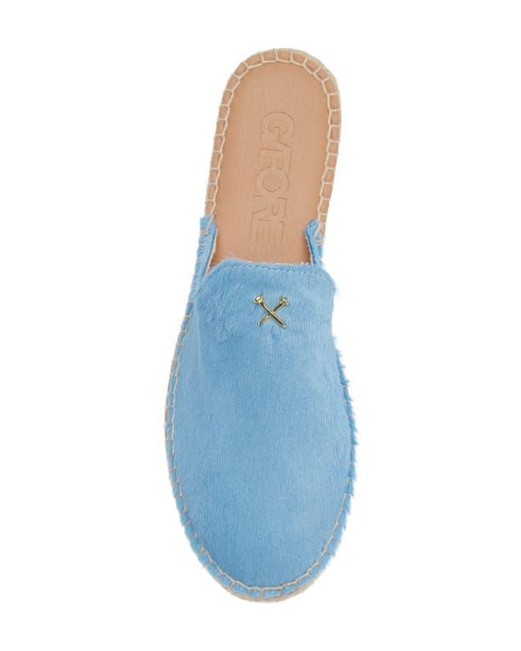 G/FORE Metal Tees Genuine Calf Hair Espadrille Mule in Blue | Lyst