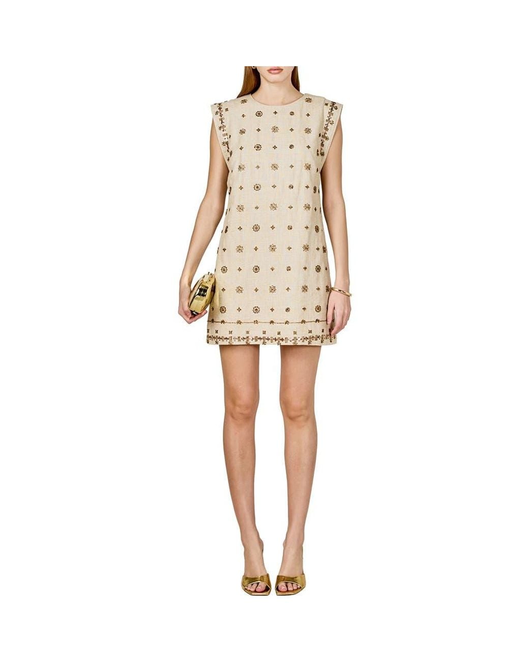 Endless Rose Natural Beaded Minidress