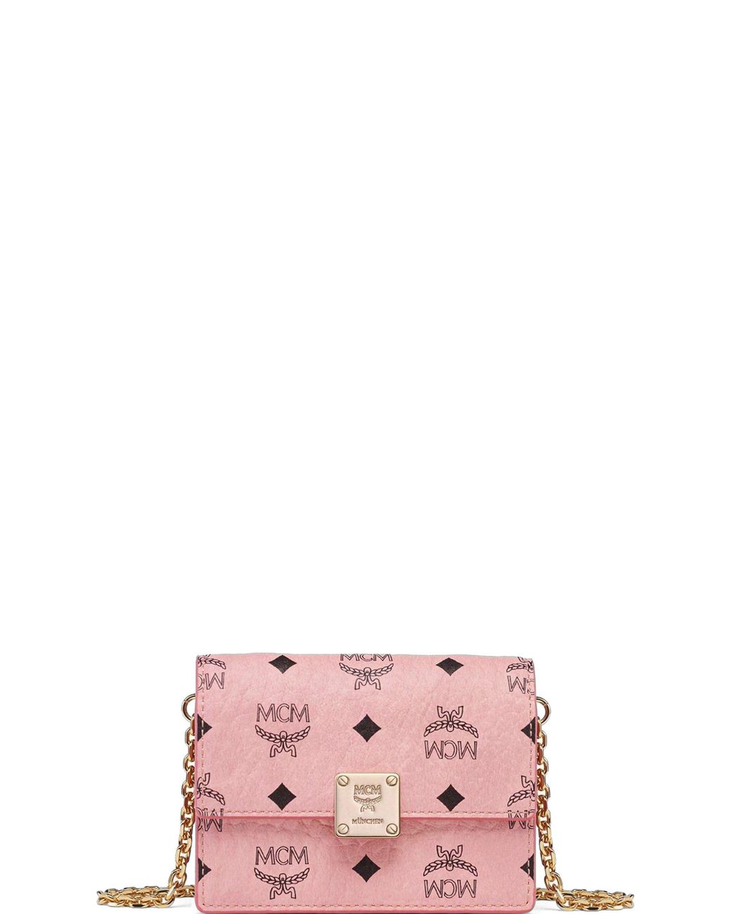 MCM Pink Aren Chain Wallet