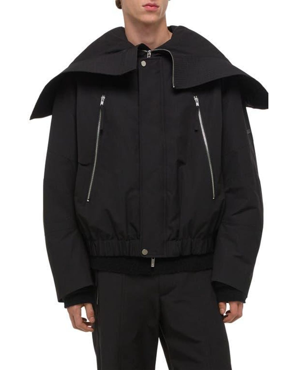 Helmut Lang Black Cotton Blend Bomber Jacket for men