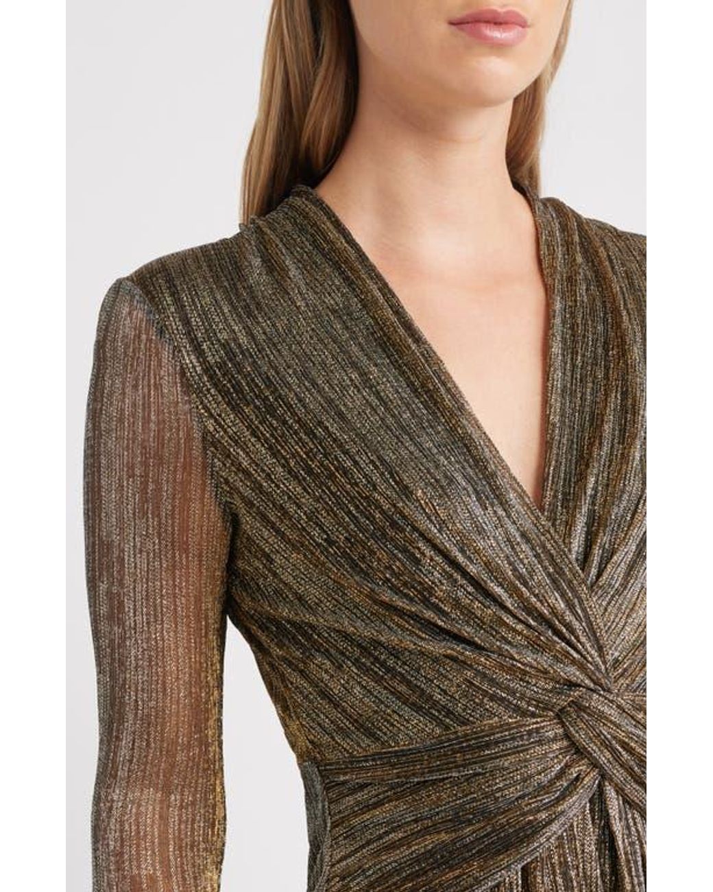 green emerald velvet dress Anne Klein Gold Net Tank Dress