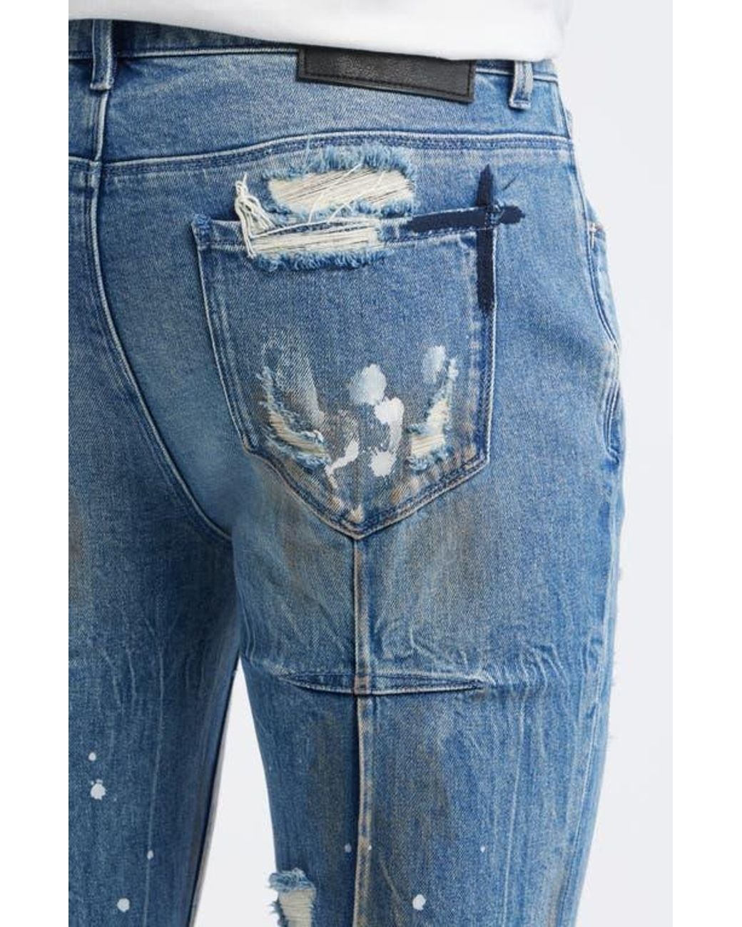 RTA Clayton Ripped Stretch Denim Skinny Jeans in Blue for Men | Lyst