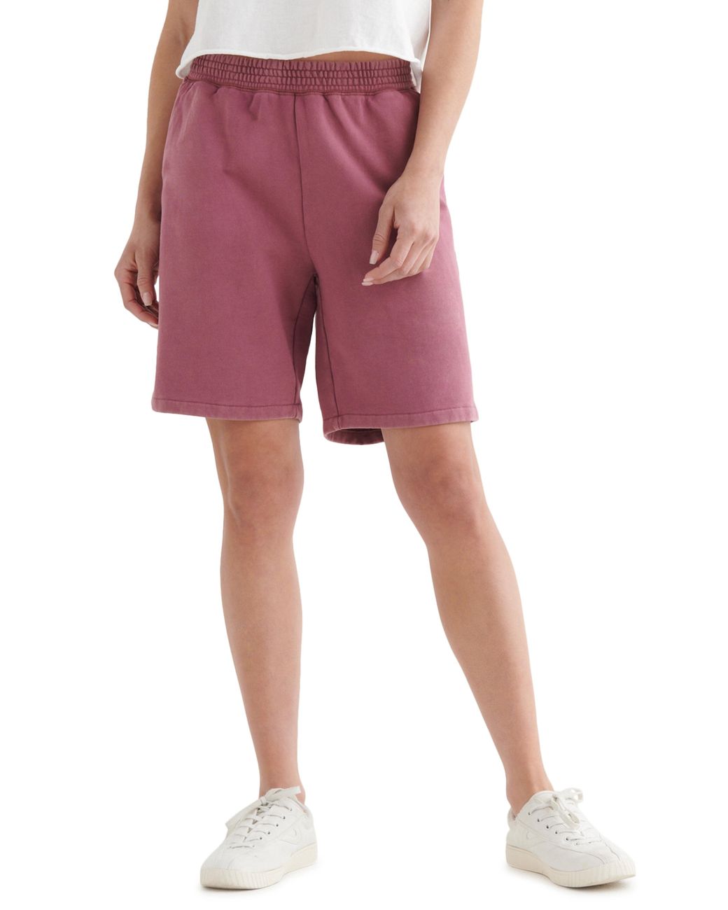Lucky Brand Relaxed Cotton Fleece Shorts in Red Lyst