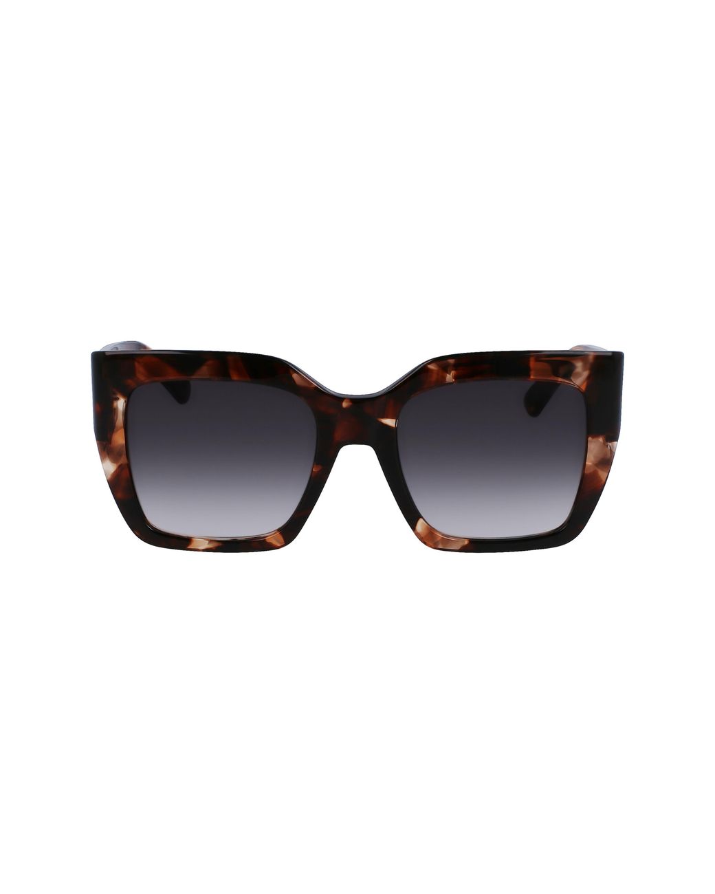 Longchamp Black 53Mm Rectangular Sunglasses