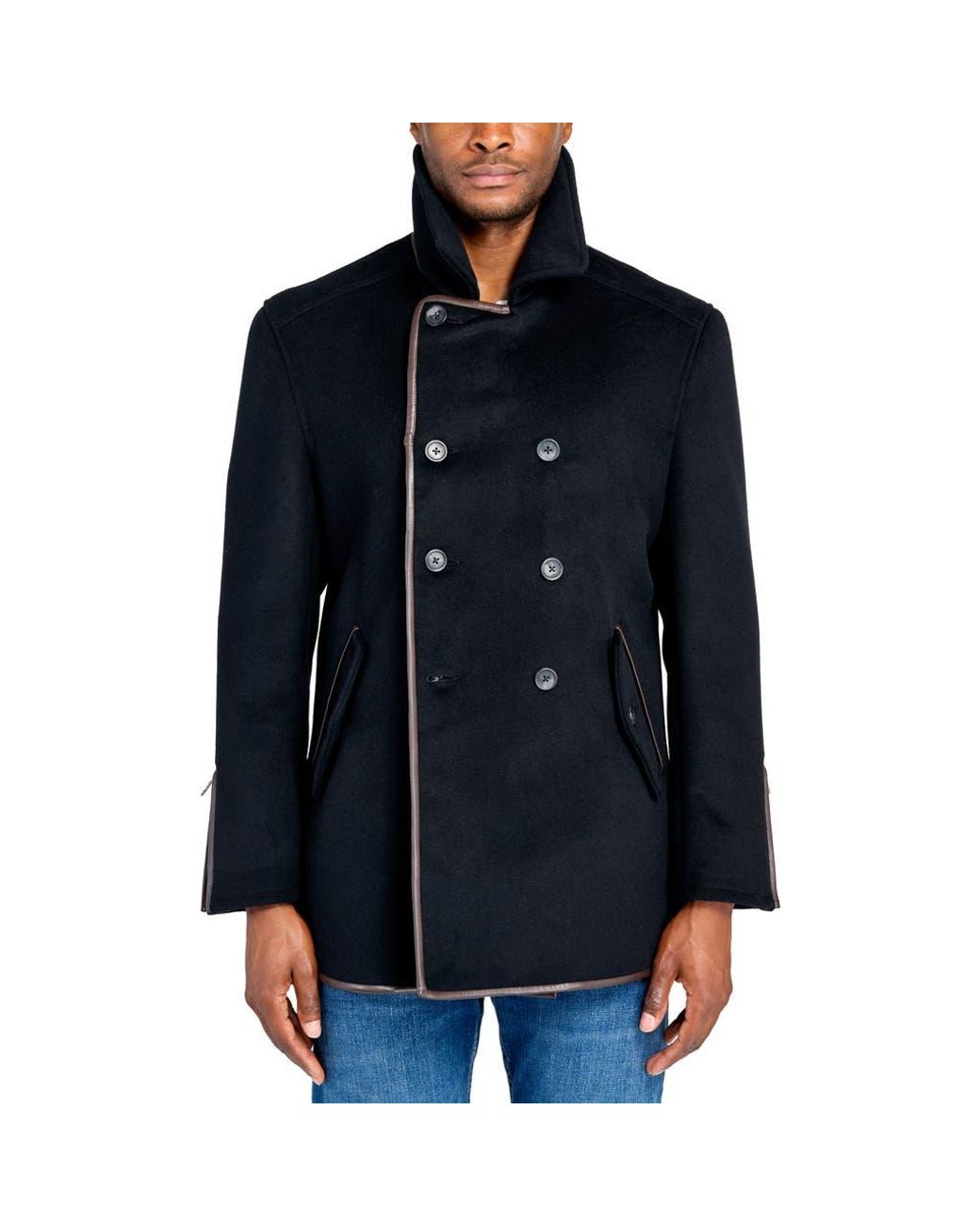 W.r.k. Blue Bern Wool Blend Peacoat for men