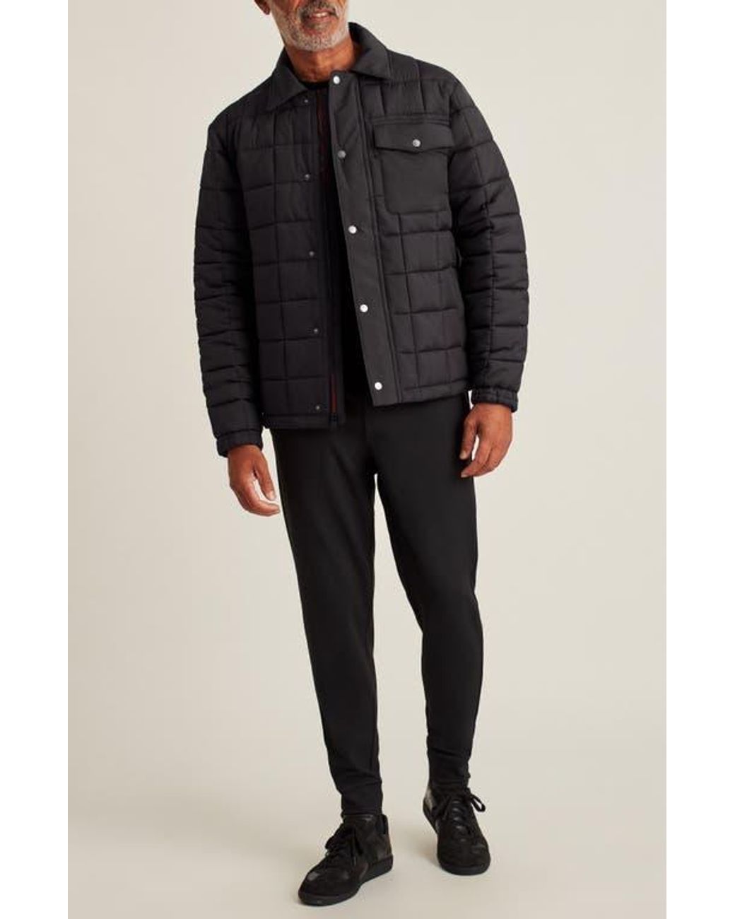 Bonobos Quilted Jersey Jacket in Black for Men Lyst
