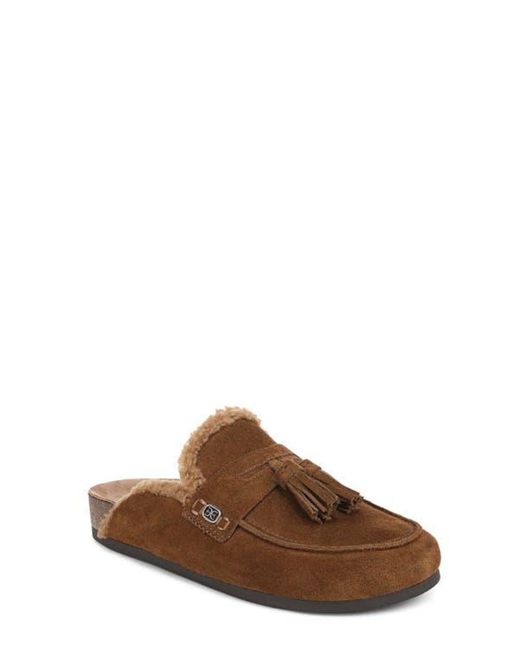 Sam Edelman Brown Astrid Genuine Shearling Lined Mule