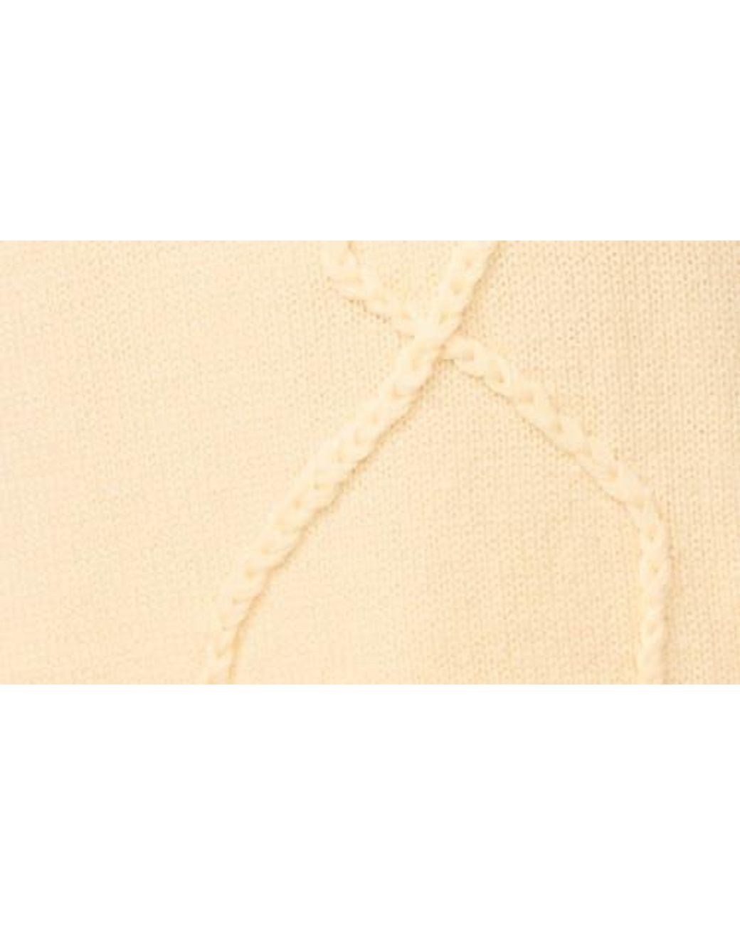 Vince Camuto Natural Floral Appliqué Cotton Blend Sweater