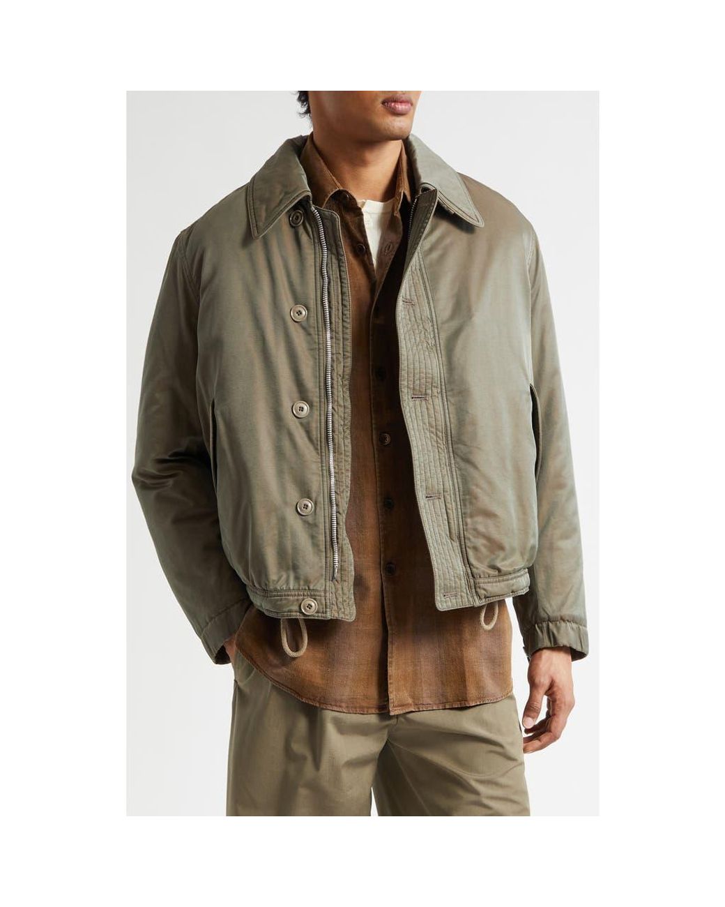 Our Legacy Green Cotton & Nylon Auto Jacket for men